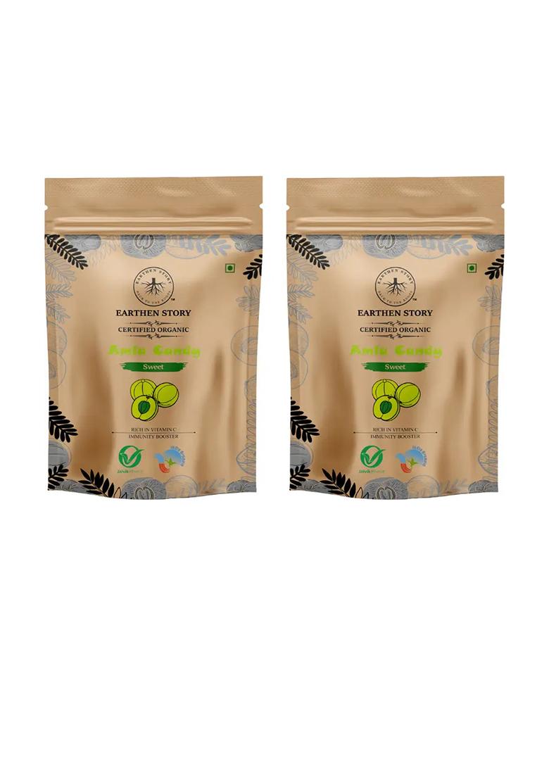 Earthen Story Certified Organic Sweet Amla Candy, Healthy Candy (2 X 200 G) - Indya