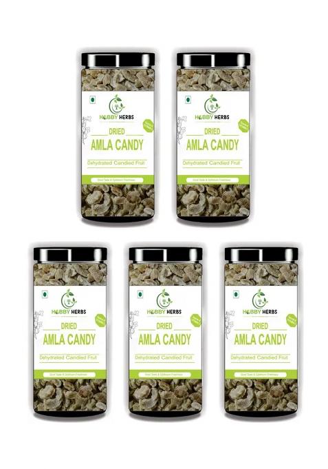 Hobby Herbs Sweet Amla Candy | |Indian Gooseberries Dry And Sour (5 X 200 G)