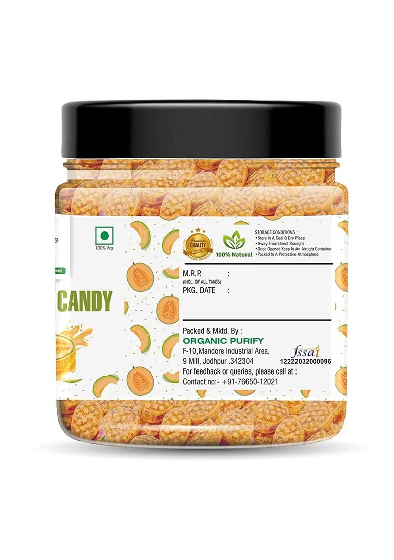 Organic Purify Muskmelon Candy Kharbuja Flavour |Khatti Mithi Fruit (400 G) - Indya