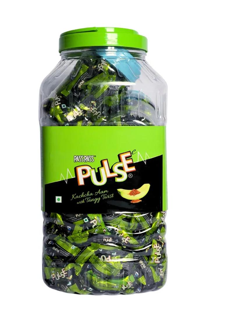 Ds Group Pass Pulse Candy Big Jar Kachaa Aam Flavour| Kachha (600 Pieces) - Indya