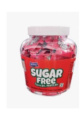 Derby Strawberry Flavoured Sugar-Free Hard Candies | 100 / 280Gm Candy (280 G)