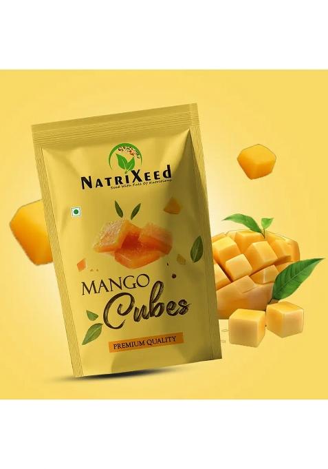 Natrixeed Mango Cubes | Dried Slices No Added Sugar Fruit Without Candy (100 G)