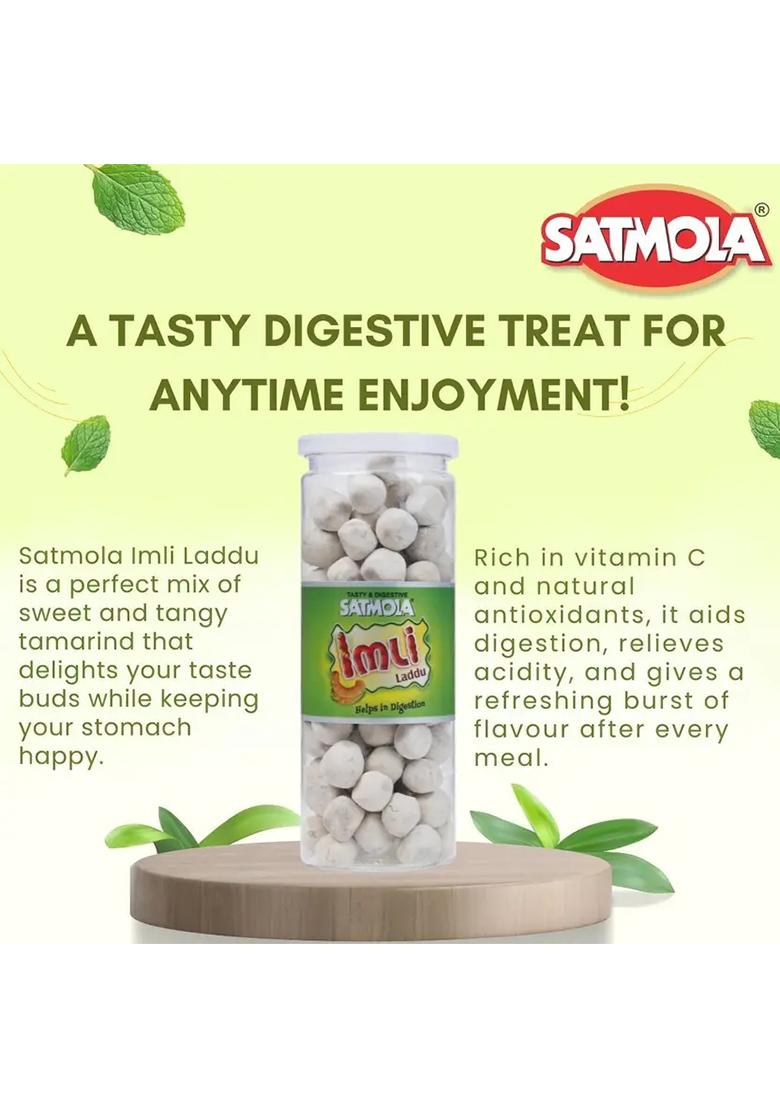 Satmola Digestive Imli Laddu Tangy Candy Balls For Healthy Digestion Pack Of 3 Tamarind Flavor (3 X 220 G) - Indya