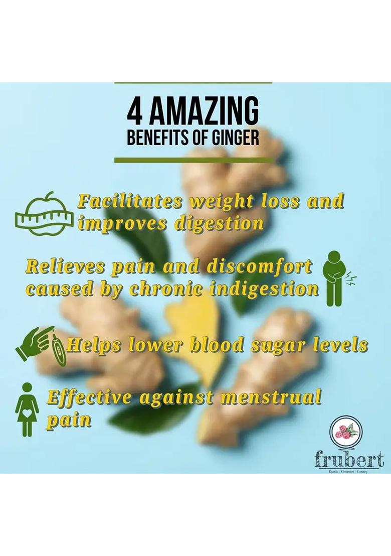 Frubert Dried Ginger / Adrak Healthy Immunity Booster Food Candy (2 X 100 G) - Indya