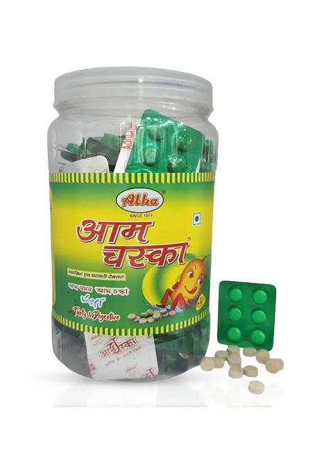 Chaska Bite Aam Chatpati Tablet Dry Mango Candy Digestive Chatpata 100 Strips Mango, Sweet & Sour Toffee (300 G)