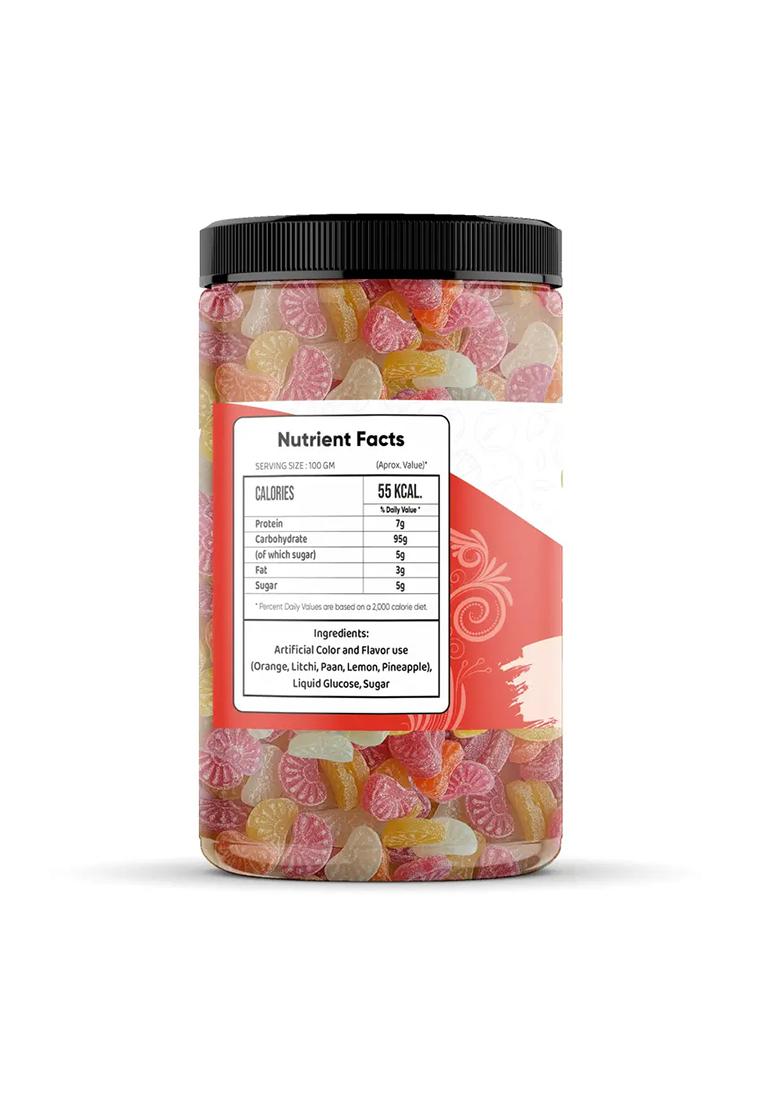 Organic Grocery Mix Candy Fruit Khati Mithi Jar Pack 500G (500 G) - Indya