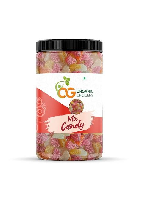 Organic Grocery Mix Candy Fruit Khati Mithi Jar Pack 500G (500 G)
