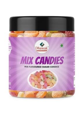 Dhawak Mix Candy Fruit Khati Mithi (Orange, Lemon, Litchi, Paan,Pepper) (300 G)