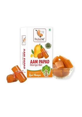 Dry Fruit Hub Aam Papad Slice Bar 400Gms Mango Papad, Khatta Mitha Candy (400 G)
