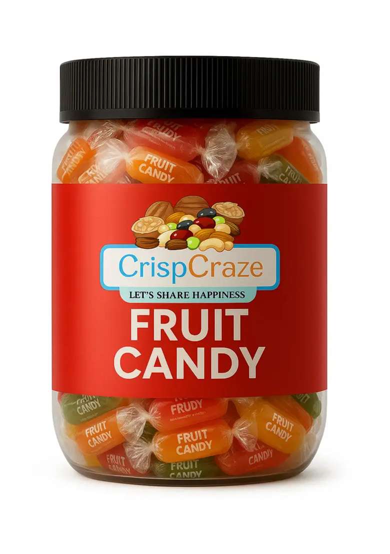 Crispcraze Jelly Candy Chocolate Fruits Flavour Mix Flavours 250 Gram Jar Pack Flavor, Fruit, Fruit Flavor Toffee (250 G) - Indya