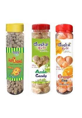 Chaska Bite Aam ( 250 G ) , Organic Amla Candy 200 And Orange Chatpati Sweet Candies Dry Amchur Goli Easy Store Bottle Pack 650 Digestive Sour Of 3 Mango, Flavor, Flavor (3 X 216.67 G)