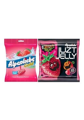 Alpenliebe Strawberry & Just Jelly Toffee Candy (2 X 152 G)