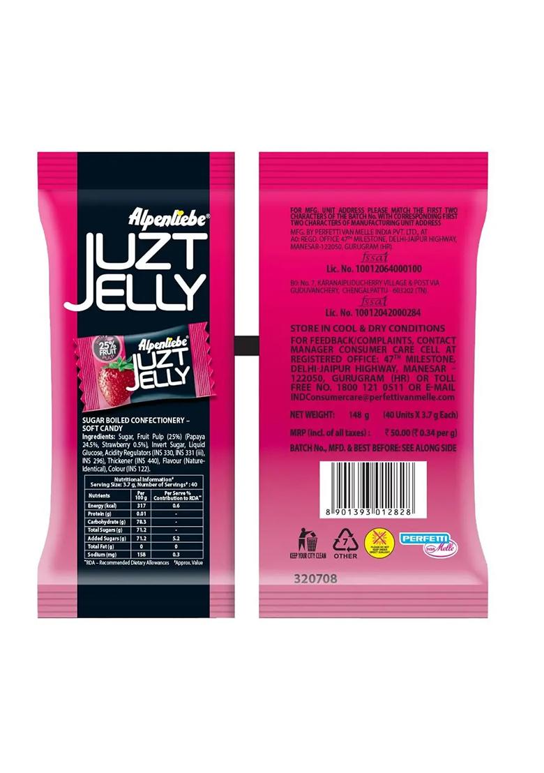 Alpenliebe Strawberry & Just Jelly Toffee Candy (2 X 152 G) - Indya