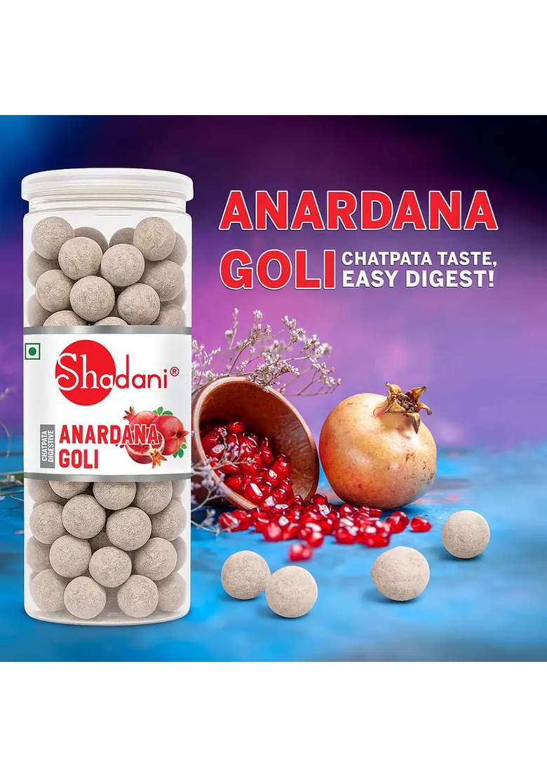Shadani Anardana Goli Pomegranate, Sugar Powder Candy (270 G) - Indya