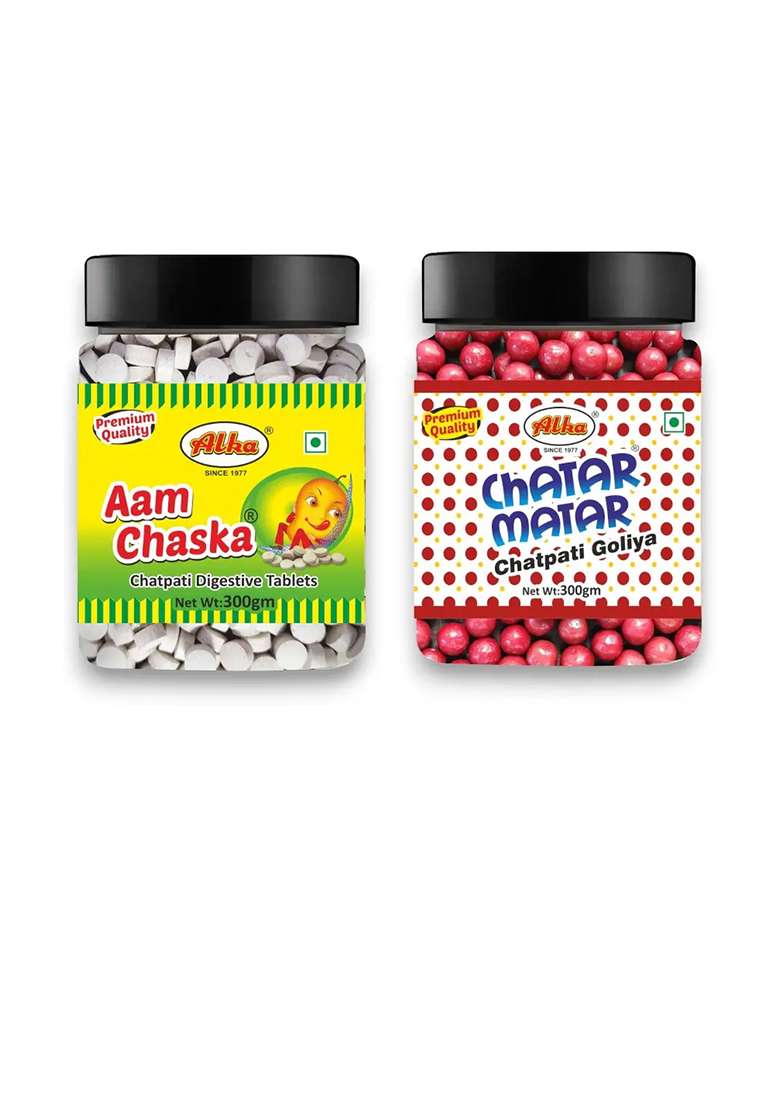 Aam Chaska |Chatar Matar Dry Mango, Sweet And Sour Candy (2 X 300 G) - Indya