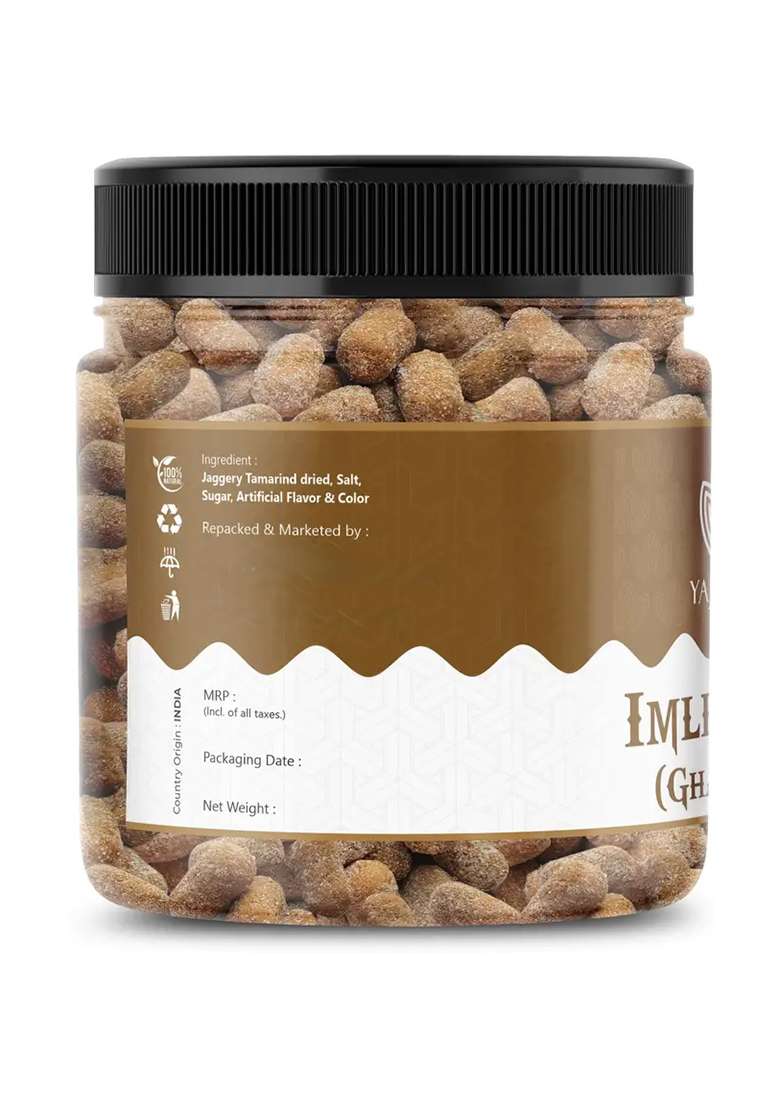 Yajurveda Gatagat Emli Candy Imli Jar (Khatta Mitha Swad) (Churan) Tamarind (300 G) - Indya