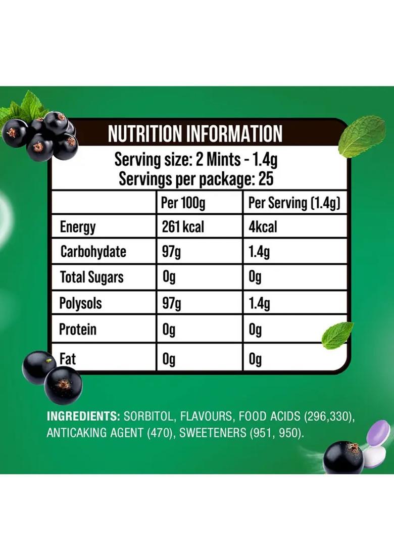 Wrigleys Eclipse Refreshing Sugar-Free Mint Candy Blackcurrant (35 G) - Indya