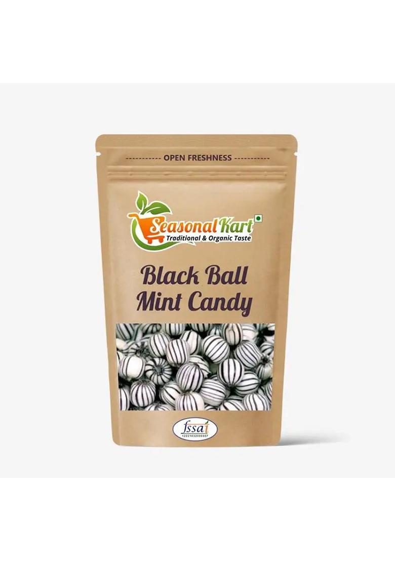 Seasonal Kart Combo Pack Of Zebra Drops Black Ball Candy & Brick Mini Pink Mint (2 X 100 G) - Indya