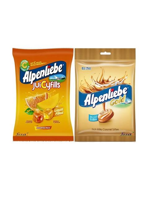 Alpenliebe Juicyfills & Caramel Candy (2 X 144 G)