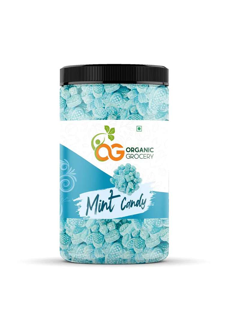 Organic Grocery Mint Flavored Candy | Pudina Flavor [Jar Pack]500G (500 G) - Indya