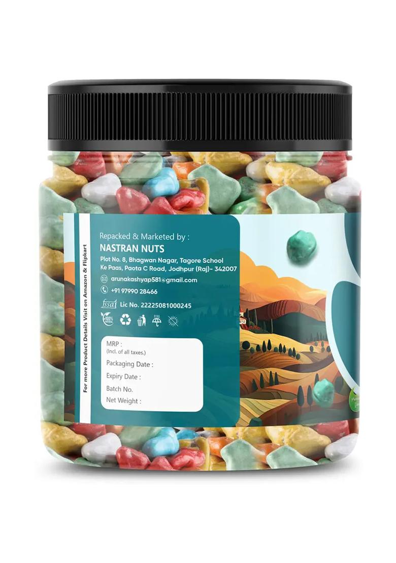 Nastran Nuts Stone Candy | Milk Chocolate Multicolor Rock Shape (250 G) - Indya