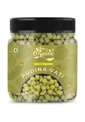 Shree S Organic Pudina Vati Goli 200G Mint Digestive Candy | Ayurvedic Mukhwas (200 G)