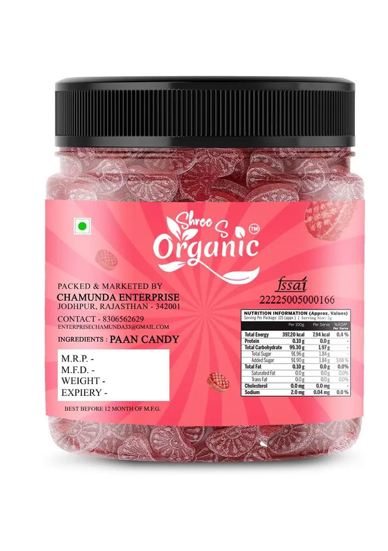 Shree S Organic Paan Candy 150G | Mouth Freshener Sweet & Refreshing Digestive (150 G) - Indya