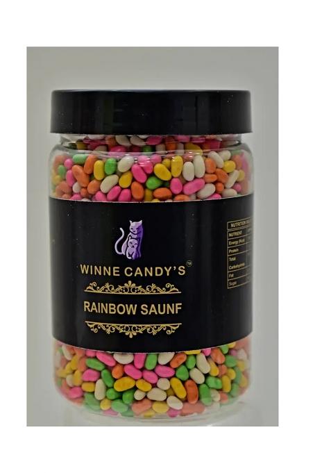 Winne Candy'S Rainbow Saunf Sweet Sugar Coated Fennel Mouth Freshener Candy (280 G)