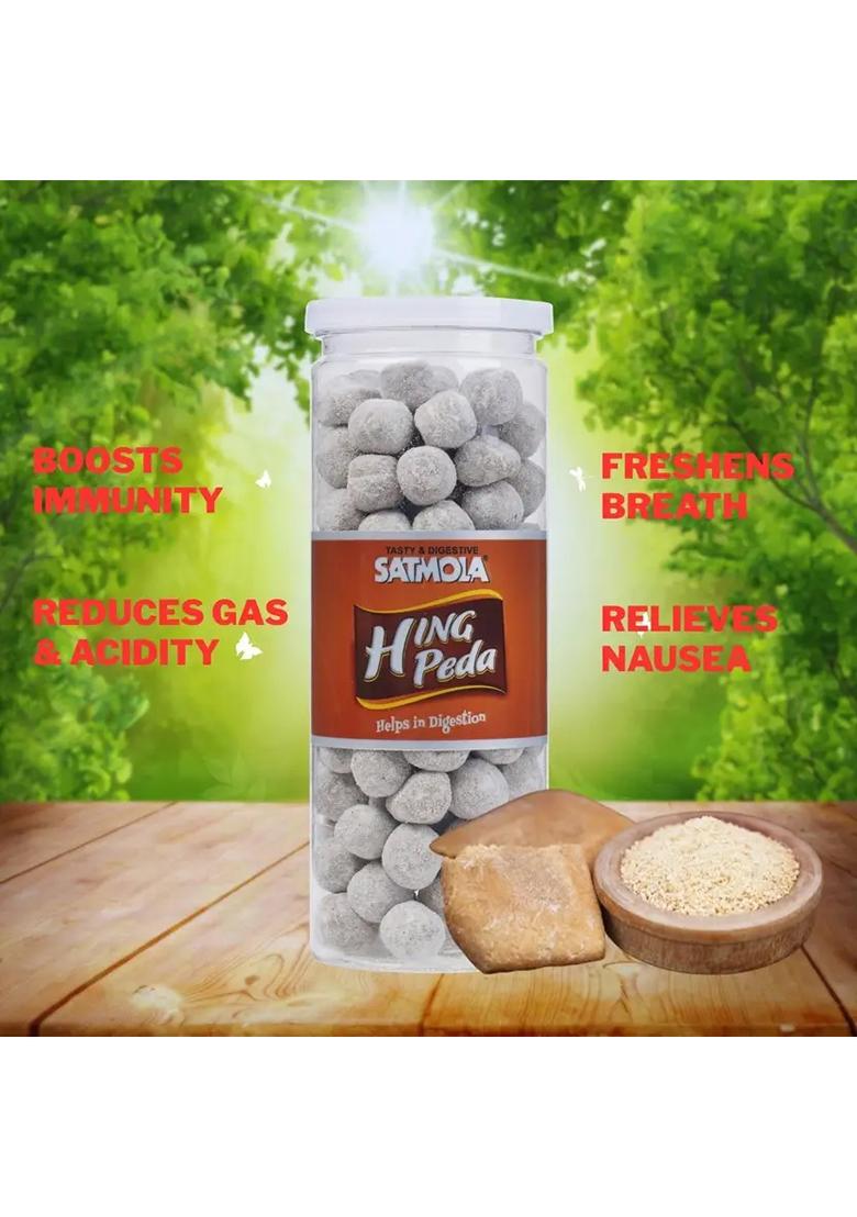 Satmola Digestive Hing Peda Traditional Asafoetida Flavoured Candy Pack Of 3 Flavor (3 X 220 G) - Indya