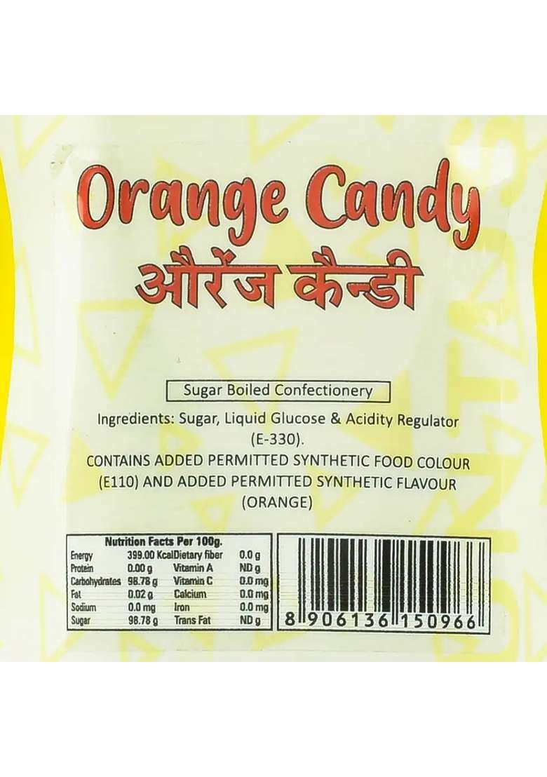 Funtush Orange Candy 100 Gm Pack Of 4 (4 X 1 G) - Indya