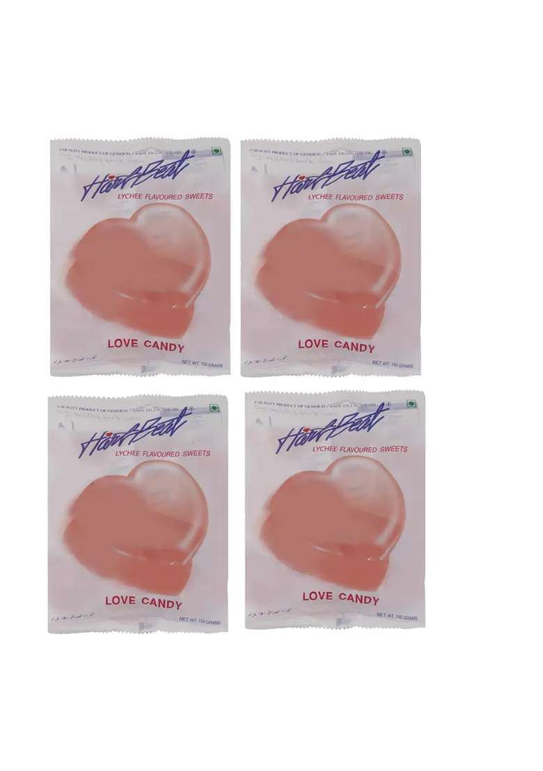 Hart Beat Corazon Beloved Lycheeix Flavoured 150 Gm (Pack Of4) Lychee Candy (4 X G) - Indya