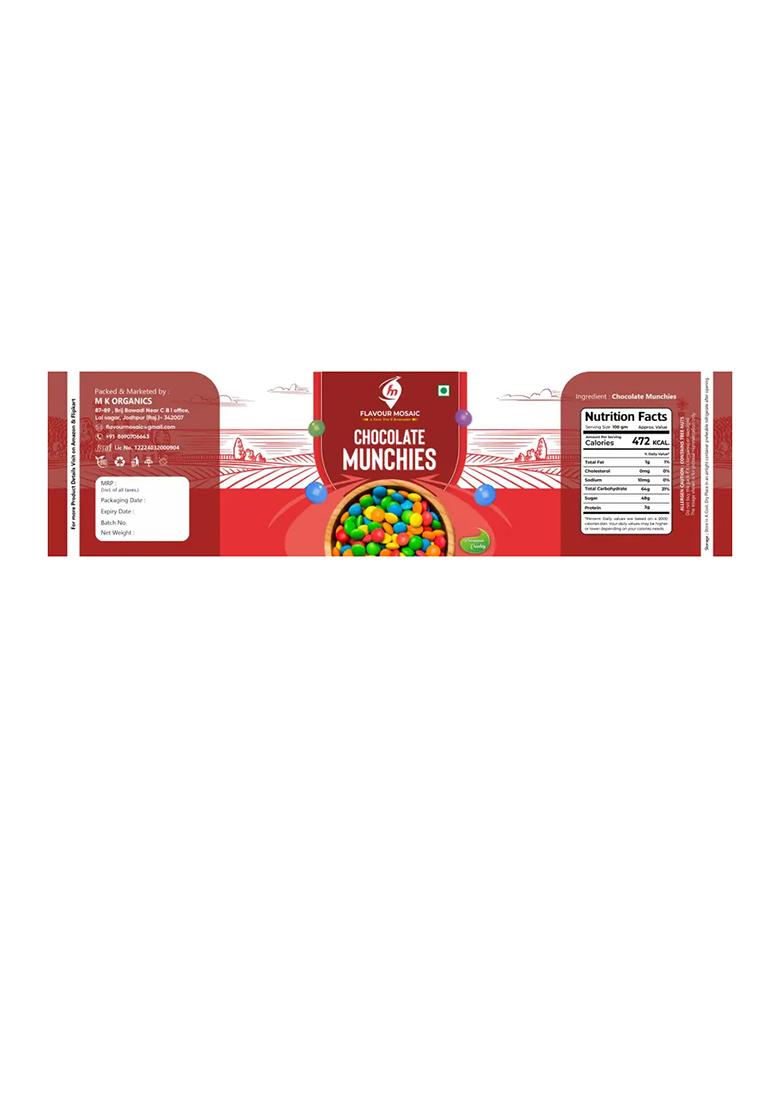 Flavour Mosaic Colourful Chocolate | Munchies Buttons Truffles Crackles Candy (400 G) - Indya