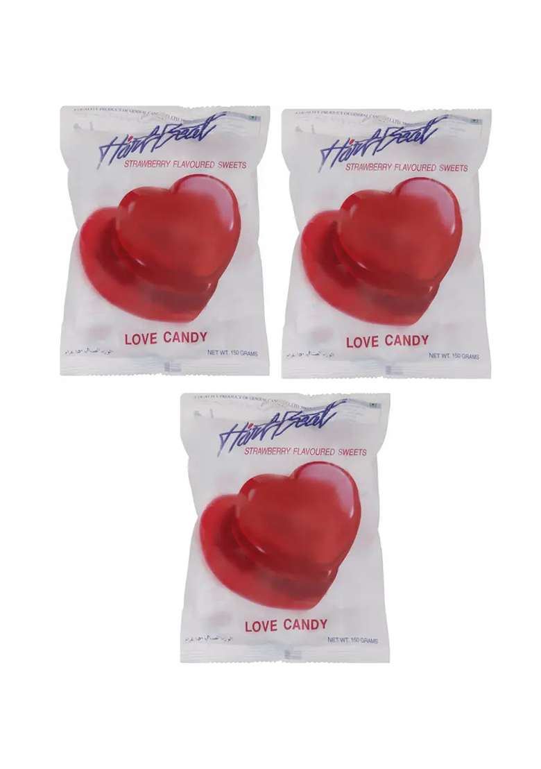 Hart Beat Corazon Beloved Candy Strawberrry 150Gm (Pack Of 3) (3 X 150 G) - Indya