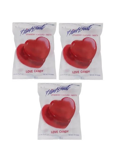 Hart Beat Corazon Beloved Candy Strawberrry 150Gm (Pack Of 3) (3 X 150 G)