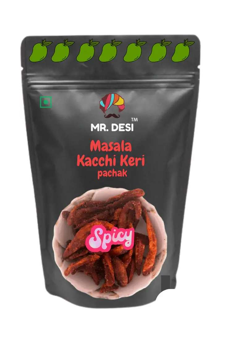 Mr Desi Masala Kacchi Keri Pachak Churan (Raw Mango)/ Khatta Meetha Kaccha Aam Raw Mango Sour Candy (250 G) - Indya