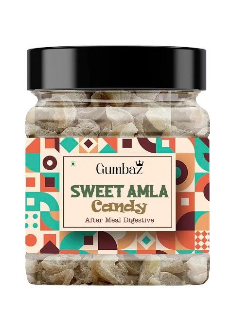 Gumbaz Dry Sweet Amla Candy | Indian Gooseberry , Delicious Avla (300G) (300 G)