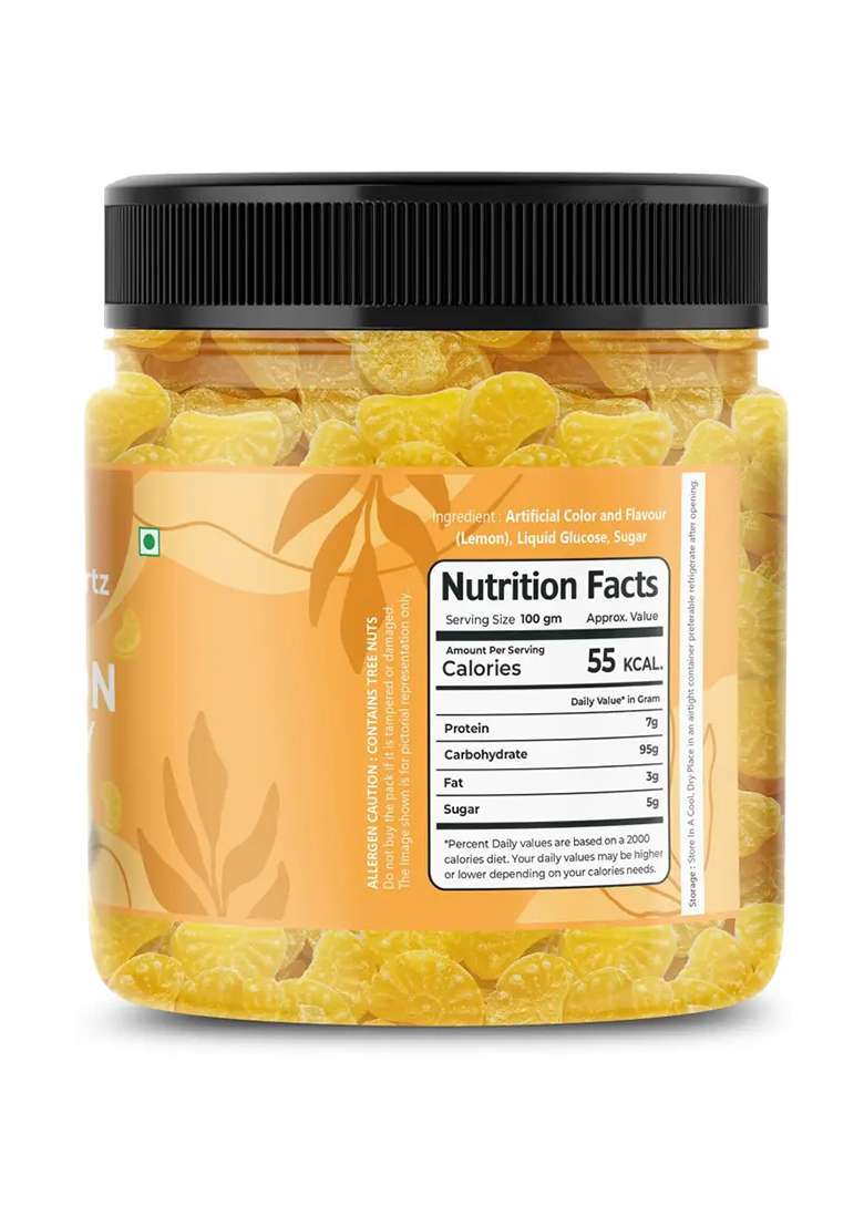 Freshocartz Lemon Candy | Flavoured For Kids Khatti Mithi Nimbu Sweet And Sour Candy, Goli, Meethi, (400 G) - Indya