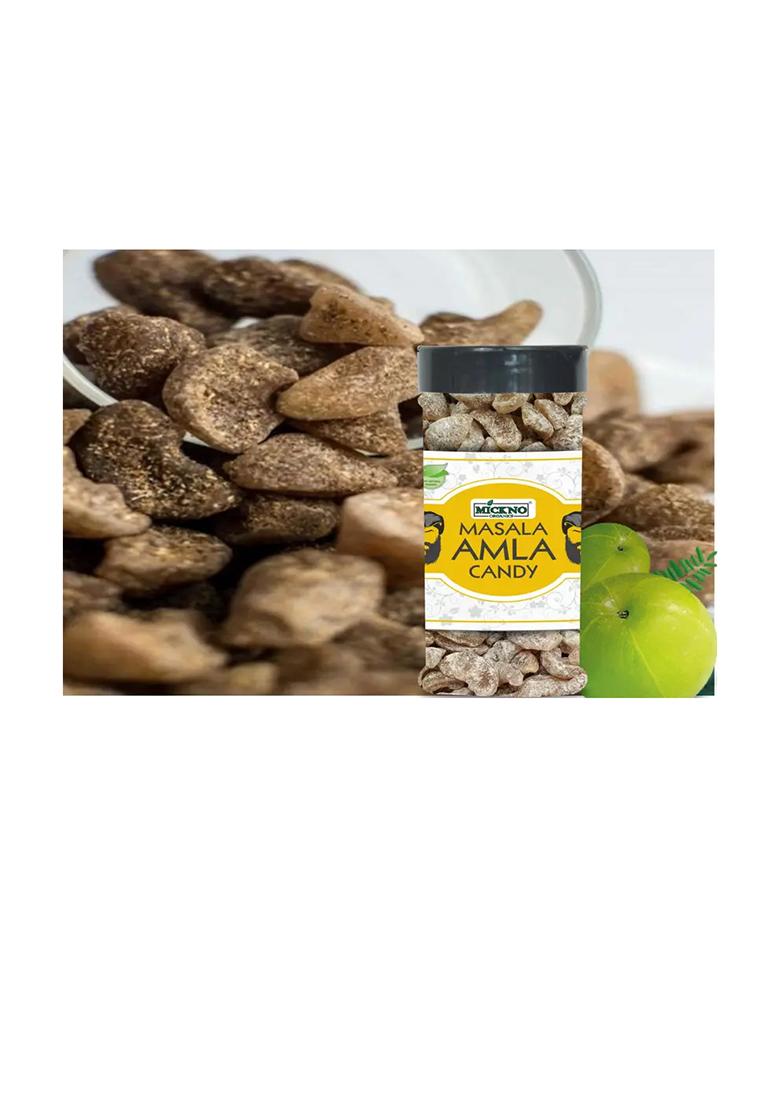Mickno Organics Masala Aam Papad (Mango Slices) & Dried Chatpata Amla Candy 150G Each, Pack Of 2 Digestive Salty, Spicy, Sweet Sour (2 X 150 G) - Indya