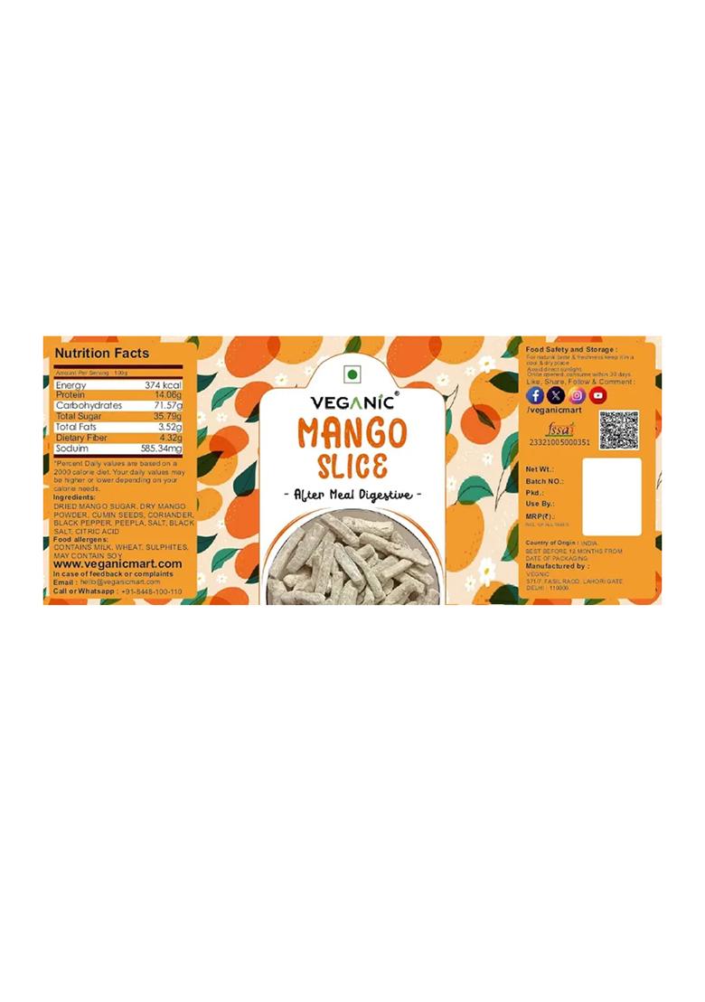 Veganic Mango Slice Pachak | Sweet And Tangy Snack Aam Spicy Candies Sour Candy (200 G) - Indya