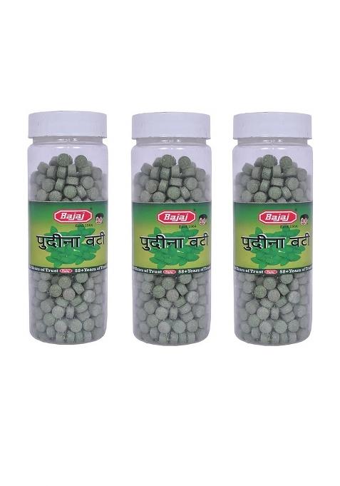 Bajaj Pudina Pachak Vati Mint Candy (200Gx3) (3 X 200 G)