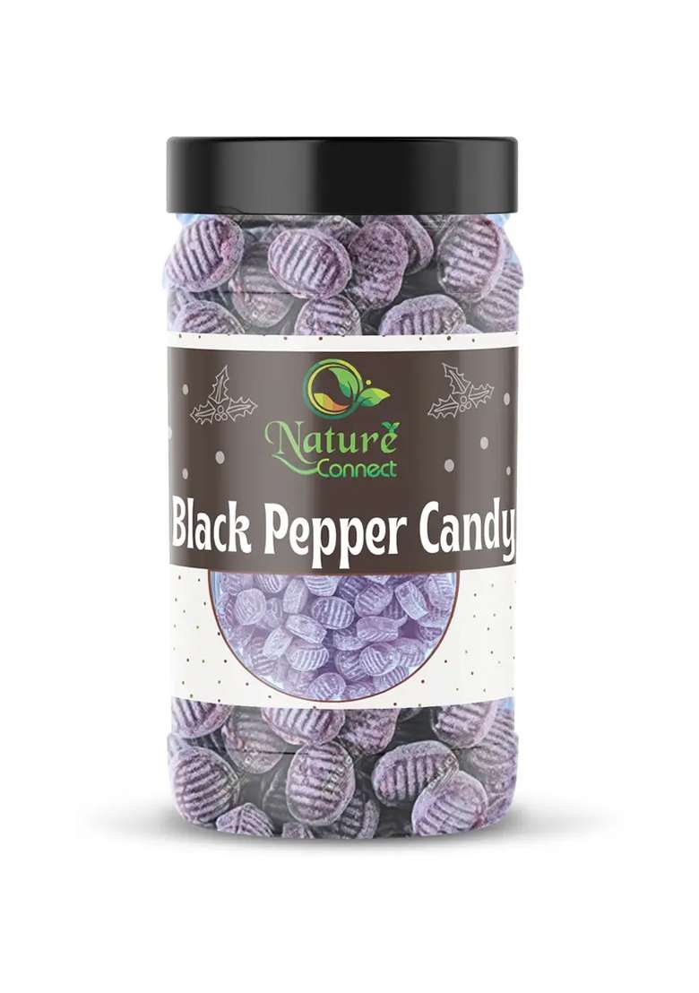 Nature Connect Black Pepper Flavour Candy|Candy Khatti Mithi Goli |Black Toffee|Jar Pack Candy (800 G) - Indya