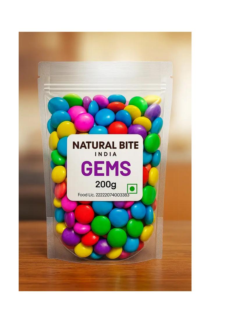 Natural Bite India Milk Gams Chocolate | Marble Crackles Caramels Sweet Candy (200 G) - Indya