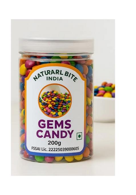 Natural Bite India Milk Gams Chocolate | Marble Crackles Caramels Sweet Candy (200 G)