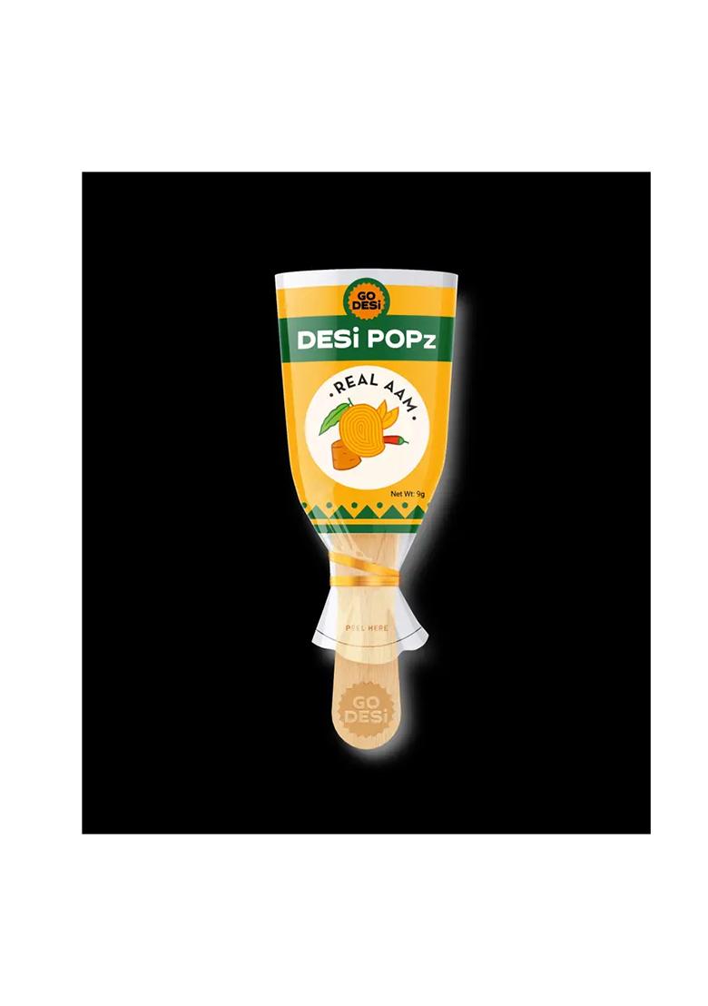 Go Desi Popz Real Aam Ripe Mango Candy Sticks (50 Pieces) - Indya