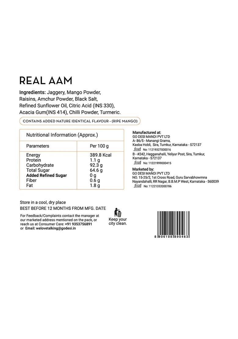 Go Desi Popz Real Aam Ripe Mango Candy Sticks (50 Pieces) - Indya