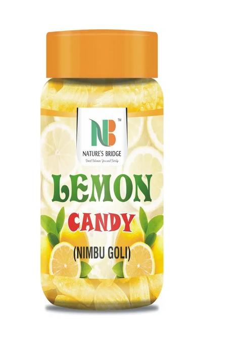 Nature'S Bridge Lemon Candy | Flavour Jar Pack Sweet Hard Nimbu Goli - (200 Gm) G)