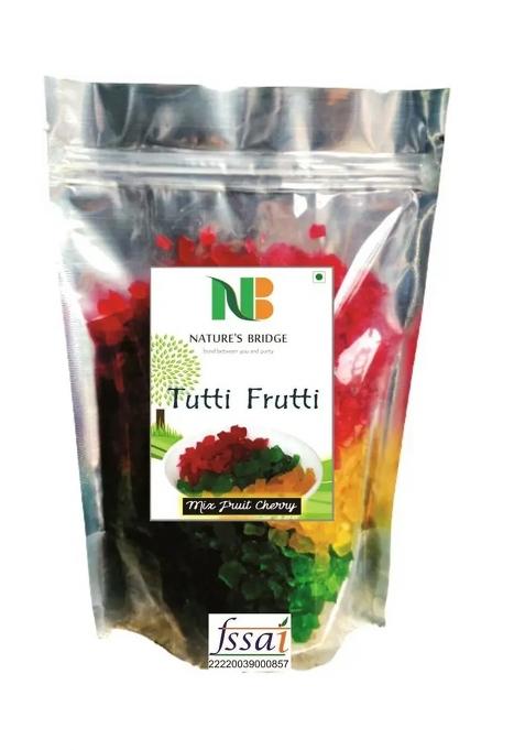 Nature'S Bridge Multicolour Tutti Frutti, Fresh Cherry Candies For Cakes, Cookies, Icecream Decoration (400 Gm) Frutti Toppings & Chips G)