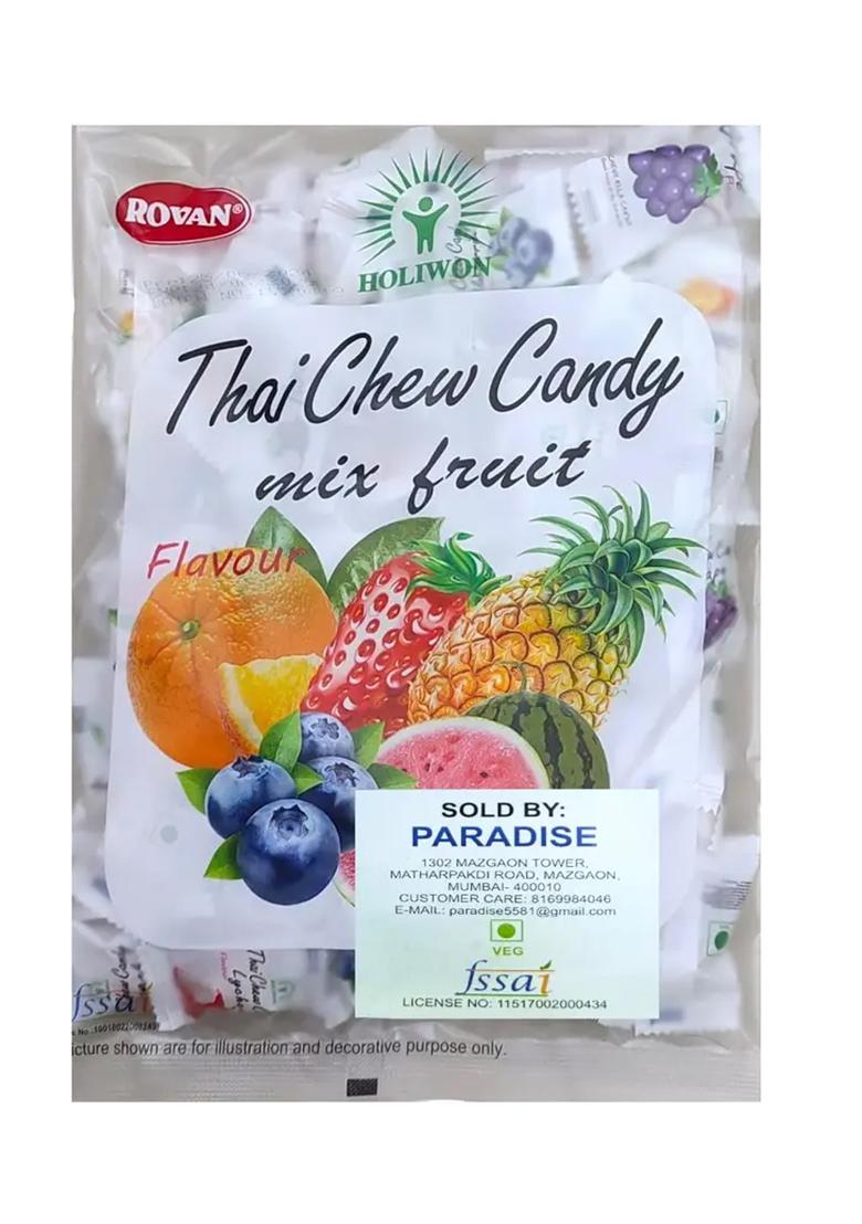 Decadent Foods Rovan Holiwon Thai Chew Candy | Mix Fruit Flavor (2 X 300 G) - Indya