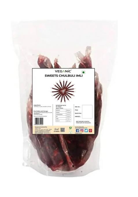 Veganic Imli Candy Sticks - Tamarind Sweets Chulbuli Sour (400 G)