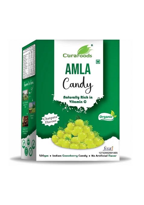 Cura Amla Candy Sweet | Natural Digestive & Immunity Booster 100% Pure Tasty (500 G)